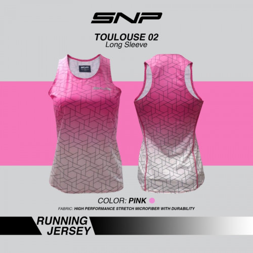 SNP - TOULOUSE 02 Running Jersey Pink - Ladies - Sleeveless